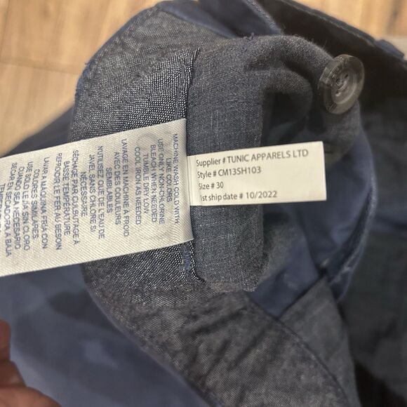 NWT Chaps Men Freedom Stretch 9" Cargo Shorts Blue Flat Front Size 30 - Picture 9 of 10